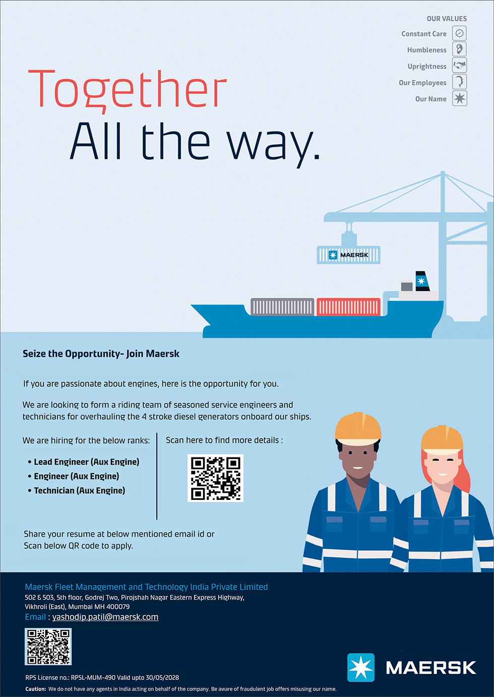 Maersk crewing | Crewing Assistance | Sea Career